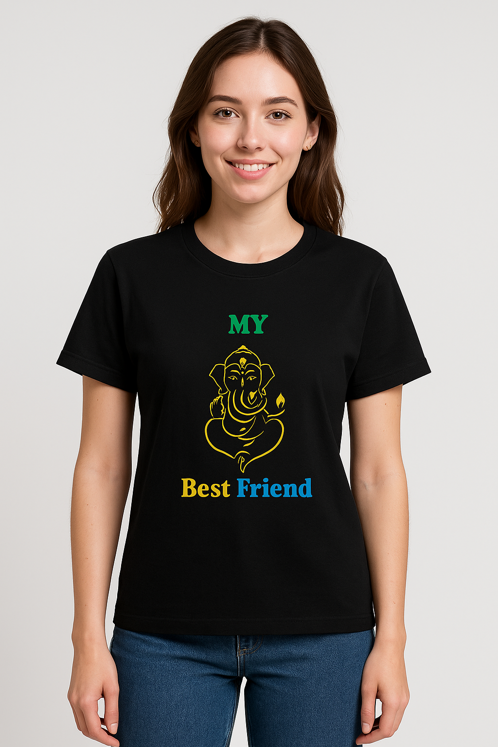 “My Best Friend Ganesha” Premium Black T-Shirt