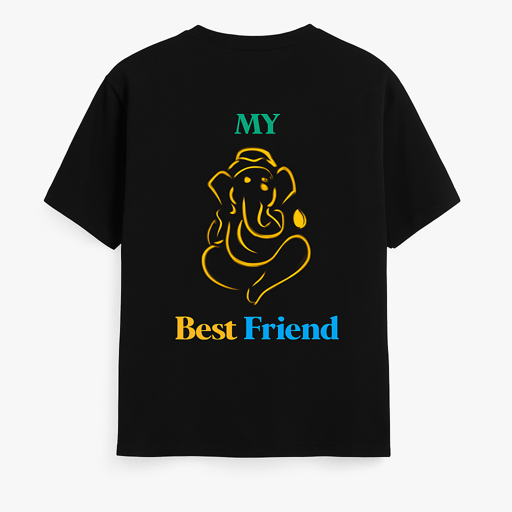 “My Best Friend Ganesha” Premium Black T-Shirt