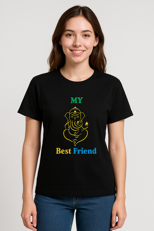 “My Best Friend Ganesha” Premium Black T-Shirt