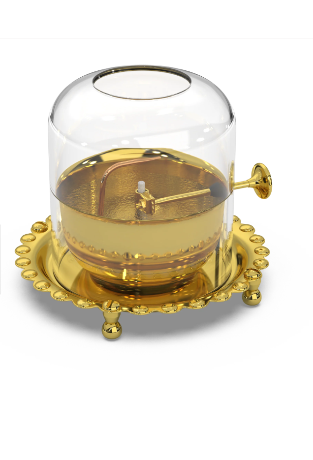 Brass Oil Diya with Glass Cover – Navratri & Pooja Special | Traditional Temple Décor | Limited Stock