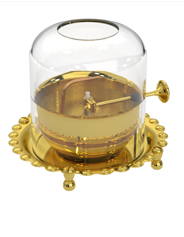Brass Oil Diya with Glass Cover – Navratri & Pooja Special | Traditional Temple Décor | Limited Stock