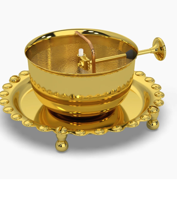 Brass Oil Diya with Glass Cover – Navratri & Pooja Special | Traditional Temple Décor | Limited Stock