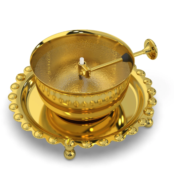 Brass Oil Diya with Glass Cover – Navratri & Pooja Special | Traditional Temple Décor | Limited Stock